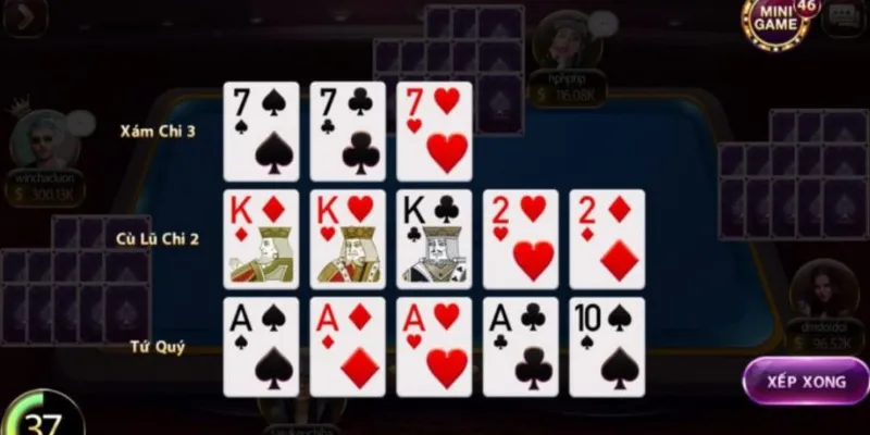 Chiến lược sắp xếp bài Mậu Binh 5 lá