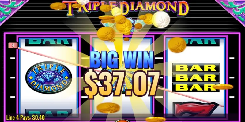 Các tính năng và tỷ lệ thanh toán trong Triple Diamond tại 789Bet