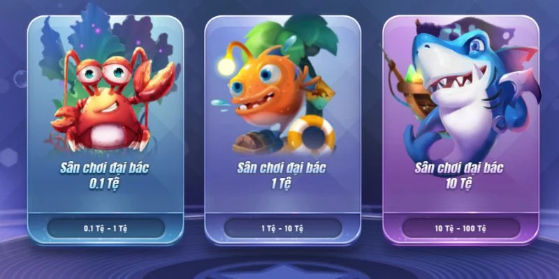 Các cấp độ chơi tùy chọn hoạt khi bắn cá