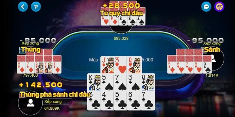 Kinh nghiệm chơi Mậu Binh 5 lá thắng lớn